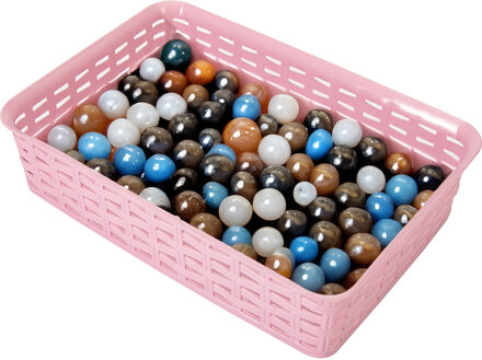 Hega hogar Opbergmandje/ladeverdeler - roze - 2 liter - kunststof - 17 x 25 x 6 cm - kleine bakjes