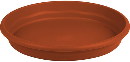 Hega hogar Opvangbord - terracotta - kunststof - D16 cm - onderschaal/opvangbord