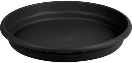 Hega hogar Opvangbord - zwart - kunststof - D29 cm - onderschaal/opvangbord