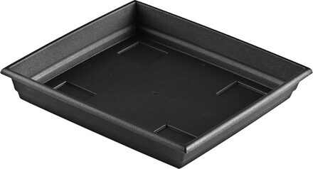 Hega hogar Planten onderschaal -antraciet grijs - 35 cm -kunststof - bloempotonderzetter - opvangbord