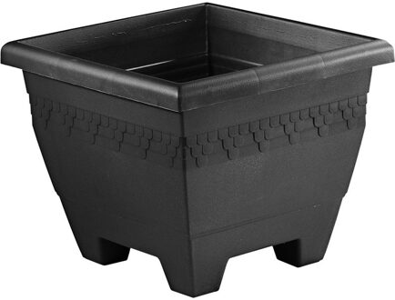 Hega hogar Plantenbak - antraciet - vierkant - 30 cm - bloempot