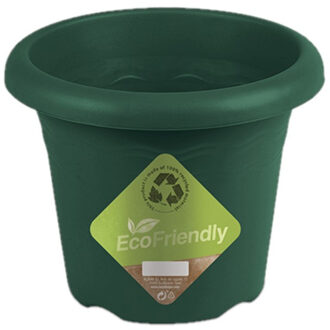 Hega hogar Plantenbak - donkergroen - kunststof - D16 x H12 cm