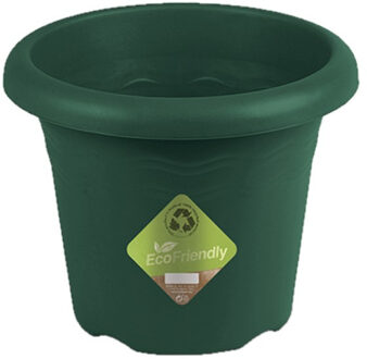 Hega hogar Plantenpot/bloempot - kunststof - donkergroen - D30 x H23,5 cm