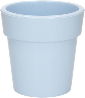 Hega hogar Plantenpot - lichtblauw - kunststof - 25 x 25 cm - binnen/buiten