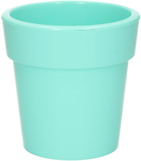Hega hogar Plantenpot - pastel groen - kunststof - 25 x 25 cm - binnen/buiten