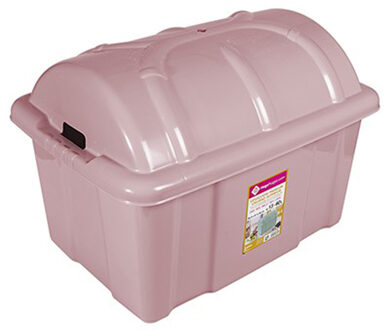 Hega hogar Speelgoed schatkist groot - 65 x 47 x 44 cm - 60 liter - kunststof - met deksel - roze