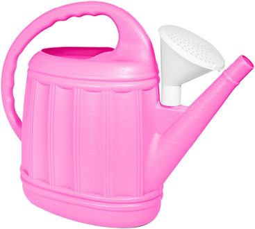 Hega hogar Tuinplanten Gieter Eureka - kunststof - roze - voor buiten - met broeskop - 12 Liter