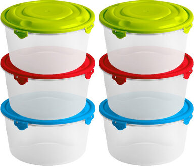 Hega hogar Vershoudbakjes van 0,75 liter - 24x stuks - transparant - kunststof - Luchtdicht - kleine bakjes