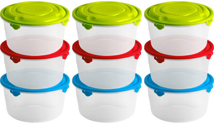 Hega hogar Vershoudbakjes van 0,75 liter - 36x stuks - transparant - kunststof - Luchtdicht - kleine bakjes