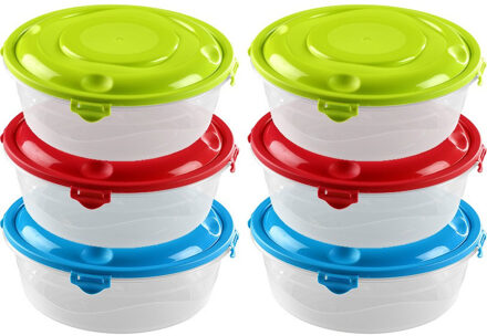 Hega hogar voedsel vershoudbakjes - 24x stuks - 1200 ml - transparant kunststof