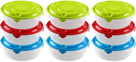 Hega hogar voedsel vershoudbakjes - 36x stuks - 1200 ml - transparant kunststof