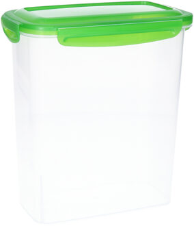 Hega hogar Voorraadbakje - 2L - groen - plastic - 21 cm - vershoudbakje