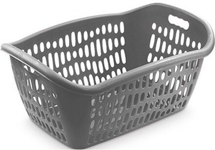 Hega hogar Wasmand - 2x - grijs - waskrat - 61 x 43 x 28 cm - 38L