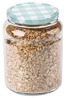 Hega hogar Weckpot/voorraadpot Classico - 1012 ml - kunststof - draaideksel - groen - D10 x H14 cm