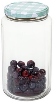 Hega hogar Weckpot/voorraadpot Classico - 1500 ml - kunststof - draaideksel - groen - D10 x H19 cm