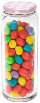 Hega hogar Weckpot/voorraadpot Classico - 2100 ml - kunststof - draaideksel - roze - D10 x H27 cm