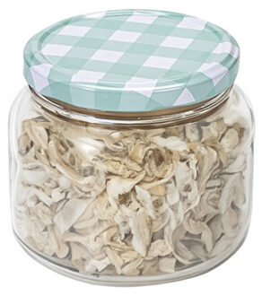 Hega hogar Weckpot/voorraadpot Classico - 600 ml - kunststof - draaideksel - groen - D10 x H9 cm