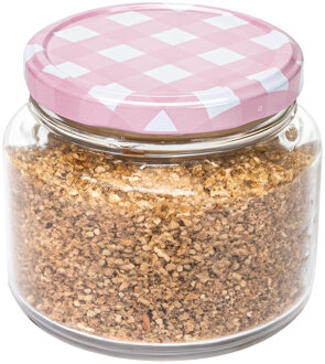 Hega hogar Weckpot/voorraadpot Classico - 600 ml - kunststof - draaideksel - roze - D10 x H9 cm