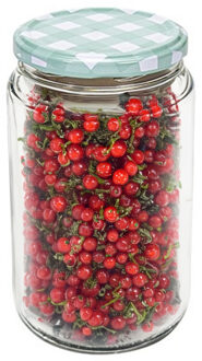 Hega hogar Weckpot/voorraadpot Classico - 750 ml - kunststof - draaideksel - groen - D8 x H14 cm