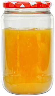 Hega hogar Weckpot/voorraadpot Classico - 750 ml - kunststof - draaideksel - rood - D8 x H14 cm