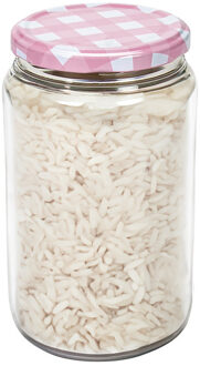 Hega hogar Weckpot/voorraadpot Classico - 750 ml - kunststof - draaideksel - roze - D8 x H14 cm