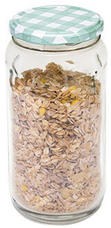 Hega hogar Weckpot/voorraadpot Classico - 950 ml - kunststof - draaideksel - groen - D8 x H17 cm