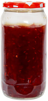 Hega hogar Weckpot/voorraadpot Classico - 950 ml - kunststof - draaideksel - rood - D8 x H17 cm