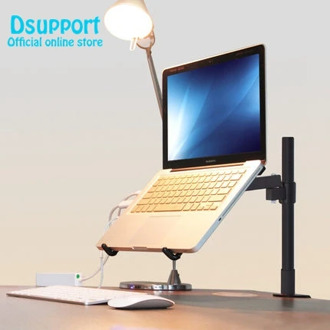 Height Adjustable Desktop Clamping 11-15 inch Laptop Holder Full Motion Cooling Lapdesk Notebook Holder Brakcet Tablet PC Stand