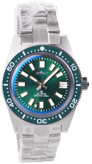 Heimdallr Men's Diving Watch 62MAS Green Dial Sapphire Crystal NH35 Automatic Movement 300M Waterproof Mechanical Wristwatches