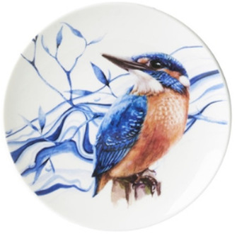 Heinen Delftsblauw wandbord Ijsvogel Multi color