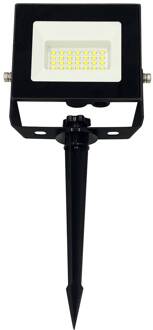 Heitronic Bolton 2.0 schijnwerper, 10 W, grondspies, stekker zwart