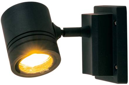 Heitronic Buitenwandlamp Borneo 1-lamp instelbaar zwart, grafiet