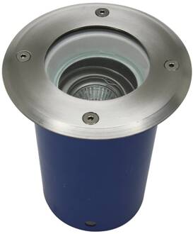 Heitronic Hoogspanningsgrondspot inbouwlamp, zwenkbaar 25° roestvrij staal