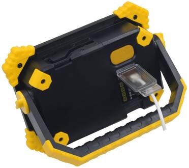 Heitronic Schijnwerper Newport 2.0 met powerbankfunctie zwart, geel