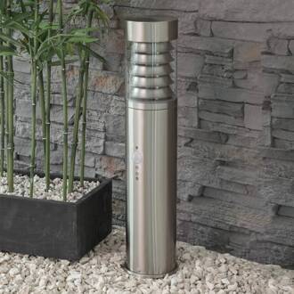 Heitronic Sensor-sokkellamp Saturn, roestvrij staal, hoogte 50 cm roestvrij staal, transparant