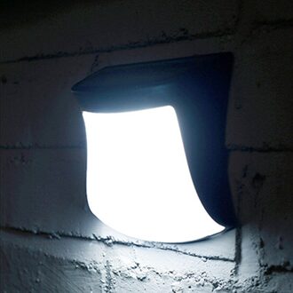 Hek Duurzaam Wandlampen Stofdicht Waterdicht Zonne-energie 3-Led Lamp Pathway Decoratie Tuin Outdoor 1Pcs wandlampen Lamp wit