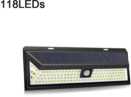 Hek Tuin Licht 118 100 Leds Wireless Solar Gazon Lampen Pir Motion Sensor Nacht Beveiliging Lampen Wandlamp Licht Voor path Fence 118 Leds