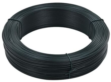 Hekbinddraad - 250m - PVC gecoat - 1.6 / 2.5mm - Zwartachtig Groen