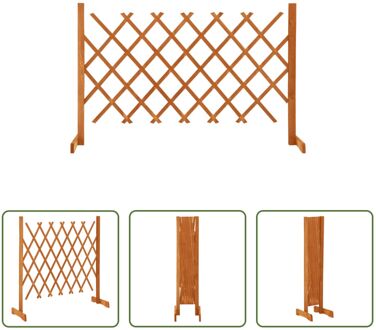 Hekpaneel Vurenhout - 120 x 90 cm - Uitschuifbaar Oranje