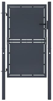 Hekpoort - Staal - 100x250 cm - Inclusief slot en kruk - Antraciet