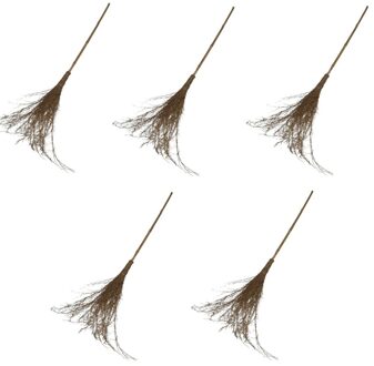 Heksen bezem - 5x - 96 cm - heks verkleedaccessoires - Halloween - Heksenbezems - kunststof