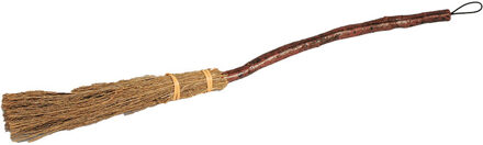 Heksen bezem van 89 cm - Halloween versiering/decoratie - Verkleedaccessoires voor heksen