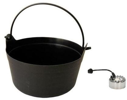 Heksen ketel/kookpot - diameter 25 cm - met rookmachine/mist maker - met 3-kleuren