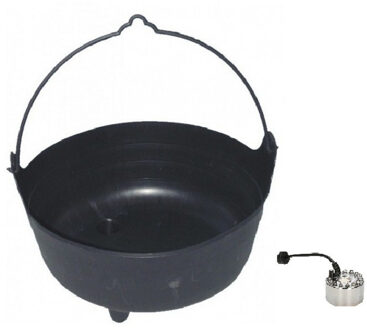 Heksen ketel/kookpot diameter 37 cm met rookmachine met kleuren