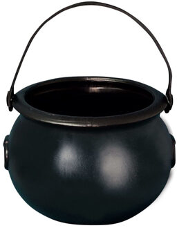 Heksenketeltje/kookpotje - zwart - D20 x H15 cm - Feestdecoratievoorwerp
