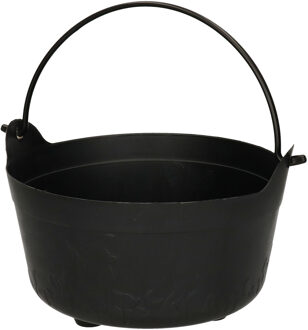 Heksenketeltje/kookpotje - zwart - D23 x H13 cm - Feestdecoratievoorwerp