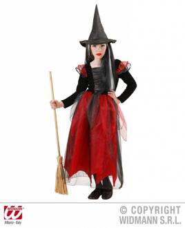 Heksenpak kind zwart/rood Rood - Zalm