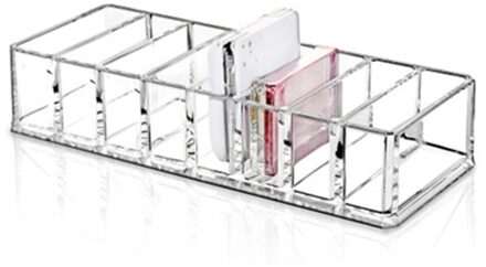 Helder Acryl Make-Up Kwasten Organizer Houder Lippenstift Stand Case Desktop Sieraden Doos Cosmetische Lade met 8 Slots KG66