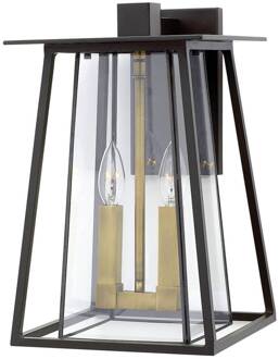 Helder gestructureerde wandlamp Walker brons-kastanje bruin, messing, helder, messing