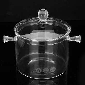 Helder Hittebestendig Glas Fornuis Pot Soep Warmte Kom Voedsel Melk Thermische Fornuis Verwarming Pot Keuken Gereedschap Kookgerei 1.5/1.7L 1500ml